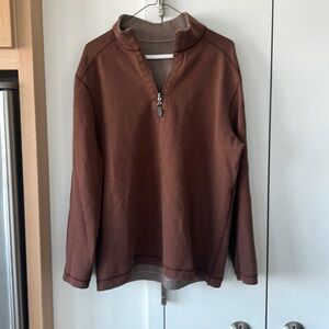 Rust reversible 3/4 zip up from Johnston & Murphy